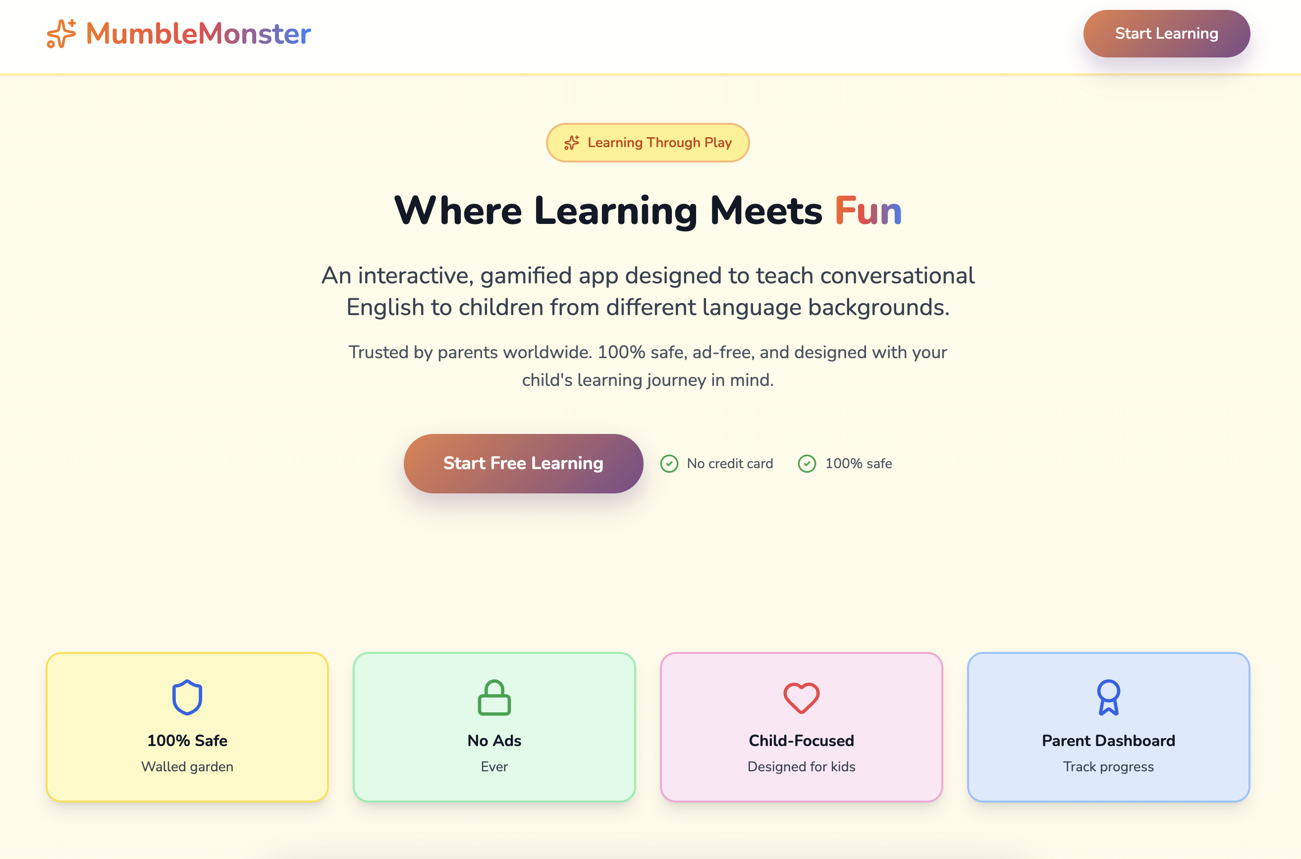 MumbleMonster Language Learning - WordPress Website